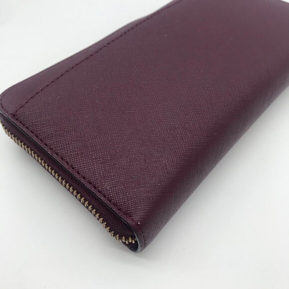 Kate Spade New York Plum Saffiano Leather Laurel Way Neda Wallet - Picture 7 of 11